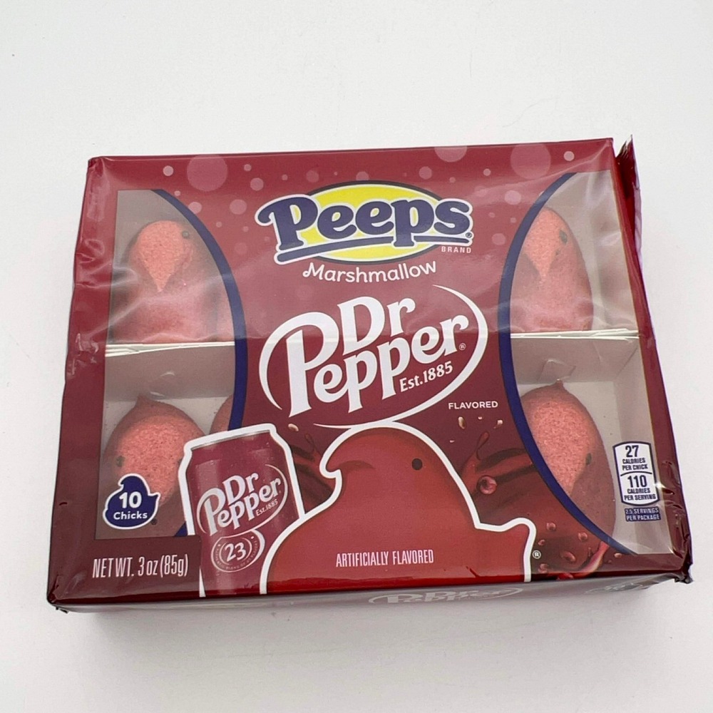 Peeps Marshmallow Dr Pepper Flavor Chicks 10 Count Net Wt 3oz 85g Best By 102026